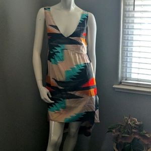 Billabong hi-lo cut out tribal print dress